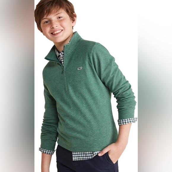 Vineyard Vines Saltwater Charleston Quarter Zip‎ 1/4 Pullover Sweatshirt Sz 6 - Picture 1 of 8